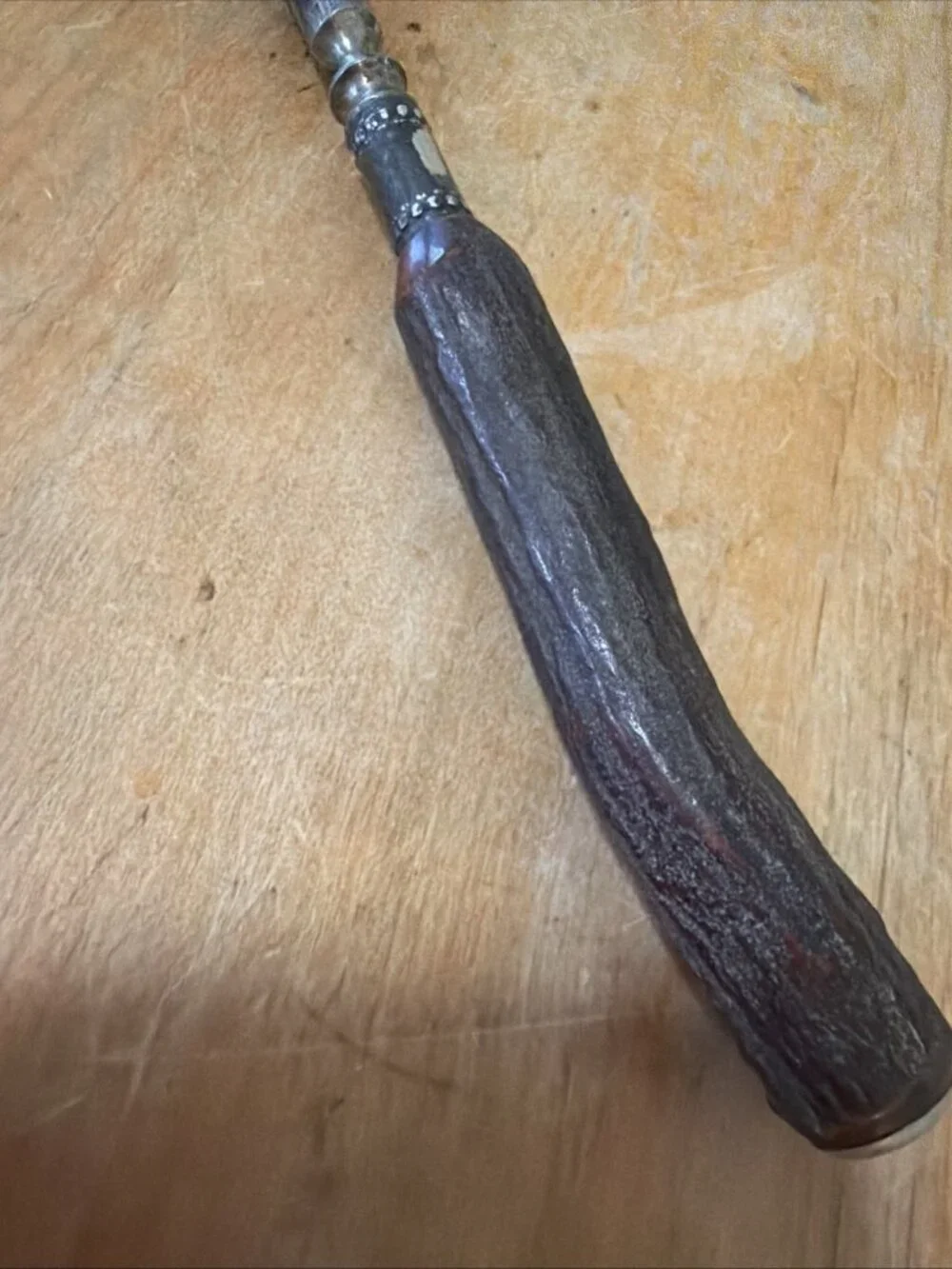 Vintage Bone Antler Handle Knife Sharpener 14 Inch